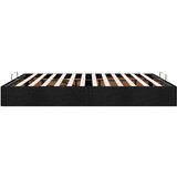 vidaXL Otomanski posteljni okvir brez vzmetnice črn 160x200 cm blago | Shoptok.si