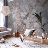  Foto tapeta - Marble Flowers - Natural Stone Structures in Pastel Colours 100x70 Premium | shoptok.hr