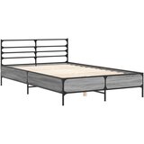  Posteljni okvir siva sonoma 120x190 cm inženirski les in kovina, (21166055) | Shoptok.si
