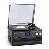 Auna Oakland DAB, retro stereo sistem, DAB+/FM, funkcija BT, predvajalnik vinilnih plošč, CD-zgoščenk in kaset | Shoptok.si