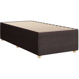 vidaXL Krevet s oprugama i madracem tamnosmeđi 90 x 200 cm od tkanine | shoptok.hr