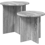  Set pomoćnih stolića 2 pcs Siva sonoma Konstrukcijsko drvo | shoptok.hr