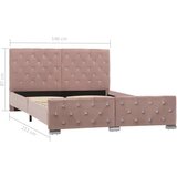 vidaXL Posteljni okvir roza blago 140x200 cm | Shoptok.si