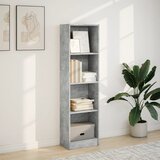  Regal za knjige boja betona 40x24x143 cm konstruirano drvo | shoptok.hr