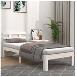  Okvir za krevet bijeli drveni 75 x 190 cm 2FT6 jednokrevetni | shoptok.hr