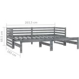  Dnevni ležaj na izvlačenje sivi od borovine 2 x (90 x 200) cm | shoptok.hr