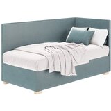 Ghado Plavi kutni dječji krevet s prostorom za odlaganje s madracem 90x200 cm Flexi - | shoptok.hr