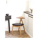 House Nordic Crna/u prirodnoj boji blagovaonska stolica od punog hrasta Lanuza – | shoptok.hr