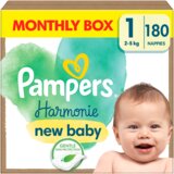 Pampers PLENICE plenice Harmonie, velikost 1 (2-5 kg), 180 kosov | Shoptok.si