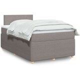 vidaXL Krevet s oprugama i madracem smeđesivi 120 x 200 cm od tkanine | shoptok.hr