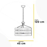 Lesnina XXXL VISEČA NIHALNA SVETILKA 45/120 cm E27 | Shoptok.si