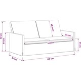  Kauč za dvoje Plava 150 x 81 x 82 cm Kordura tekstil Slike