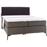 Hom`in POSTELJA BOXSPRING 120 cm x 200 cm , tekstil antracit, črna | Shoptok.si