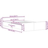  Okvir kreveta s uzglavljem i podnožjem boja hrasta 135x190 cm | shoptok.hr