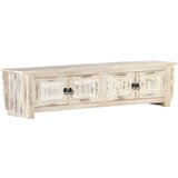 vidaXL TV omarica bela 140x30x35 cm trden mangov les | Shoptok.si
