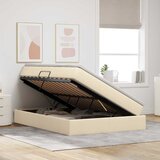  Krevet s madracem i skladištem Krema 140 x 190 cm Poliester | shoptok.hr