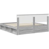  Konstrukcija postelje Siva Sonoma 200 x 200 cm Konstruiran les, (5000121319) | Shoptok.si