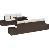  Set vrtnih sofa Set od 8 Smeđa Krem Ratan Poliester | shoptok.hr
