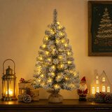 Mini božićno drvce 45 cm 25 LED lampica Topla bijela PVC | shoptok.hr