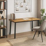  140 x 70 x 75 cm Čvrsto drvo akacije Bijela i crna Pravokutni | shoptok.hr