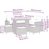  Sjedeća garnitura za vrt 9 kom. Bež poliratan 110 x 55 x 71 cm | Shoptok.si