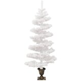  Spiralno osvijetljeno božićno drvce s posudom bijelo 120 cm PVC | shoptok.hr