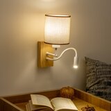  Brilagi - LED zidna lampa NUBILA WOOD 1xE27/25W/230V + LED/3W hrast/braon | Eponuda.com