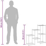  Stalak za cvijeće 83 x 25 x 80 cm crni željezni | shoptok.hr