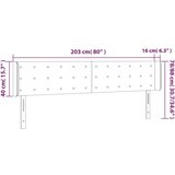  Uzglavlje s ušima crno 203x16x78/88 cm od umjetne kože | shoptok.hr