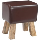  Klupa 40 x 30 x 45 cm Prava koža Tamno smeđa | shoptok.hr