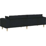 SOFA s jastukom Crna 250 x 77 x 76 cm tkanina | shoptok.hr
