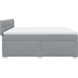  Krevet s oprugama i madracem svjetlosivi 200 x 200cm od tkanine | shoptok.hr