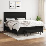  The Living Store Box spring postelja z vzmetnico črna 180x200 cm blago - Box Spring Postelja, (21501408) Cene