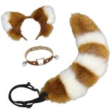 INF Ročno izdelan komplet lisicevih ušes in repa, dodatki za cosplay White, (21749117) | Shoptok.si