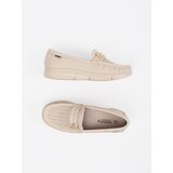 GOODIN Beige light loafers with a pin | shoptok.hr