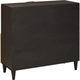  Pomoćni ormarić s policom Crna i zlatna 80 x 33,5 x 75 cm | shoptok.hr