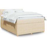  Krevet s oprugama i madracem krem 140 x 190 cm od tkanine | shoptok.hr