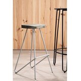 Premier Housewares Barska stolica od čvrstog brijesta u srebrnoj boji/u prirodnoj boji (visine sjedala 78 cm) District – | shoptok.hr