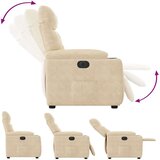  Električni naslanjač krem mikrovlakna, (5000045214) | Shoptok.si