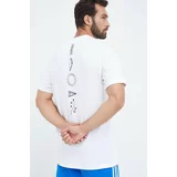 Adidas Bombažna kratka majica bela barva