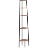  Kutne police s 5 razina tamnosmeđe-crne 45,5 x 31,5 x 180 cm | Eponuda.com