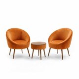 Atelier Del Sofa set od fotelja i stolića za kafu, 3 dijela, narandžasta Slike