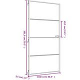 Sobna Notranja vrata ozka zlata 102,5x201,5cm kaljeno steklo aluminij, (20983407) | Shoptok.si