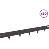  Ograda oko Travnjaka 50 pcs 100 x 12 cm Čelik Crna | Eponuda.com