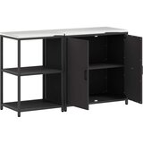  Kuhinjski set za pohranu HATTEM 2 pcs Crna Čelična vrata | Shoptok.si