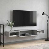 TV ormar za montažu na zid Zidna montaža Betonska siva - Betonska siva 140 cm | shoptok.hr
