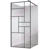 tuš stena mega black 100x200cm 8mm leva