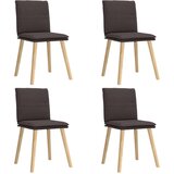  Jedilni stoli 4 kosi temno rjavo blago, (21832390) | Shoptok.si