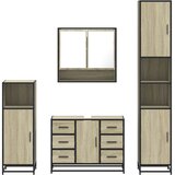  4-dijelni set kupaonskog namještaja boja hrasta sonome drveni | shoptok.hr