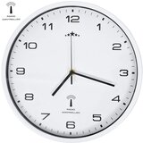 vidaXL Radijsko vodena stenska ura Quartz gibanje kovina 31 cm bela Cene